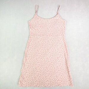 Brandy Melville Y2k Dress Pink Flirty Floral Cottagecore Tank Mini Dress Whimsy